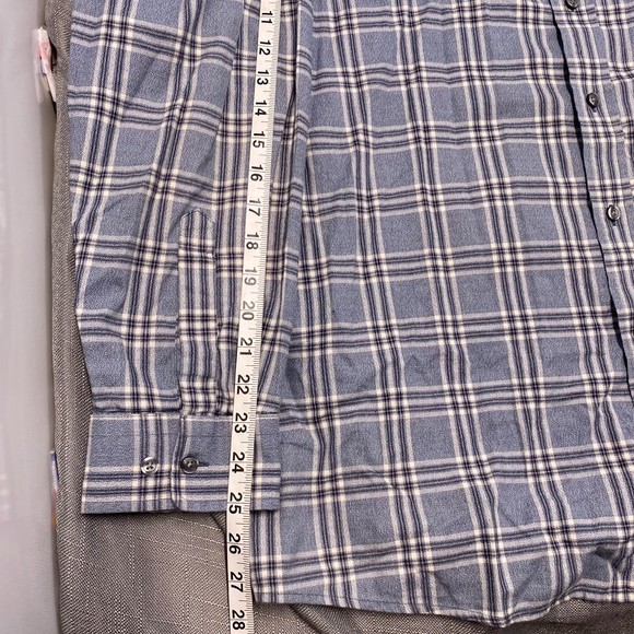 Pendleton Mens  Button Up Shirt Blue Plaid Long Sleeve Flap Pockets Top XL - Picture 8 of 8